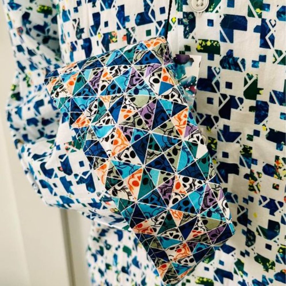 Long sleeve Blue print Robert Graham